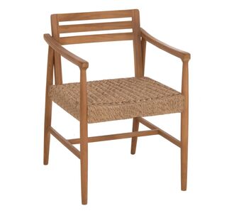 ΠΟΛΥΘΡΟΝΑ ΤΡΑΠΕΖΑΡΙΑΣ ROBIN HM18351 ΞΥΛΟ TEAK & ΣΧΟΙΝΙ VIRO ΦΥΣΙΚΟ 53,5x60x78Υεκ |  Καρέκλες στο espiti
