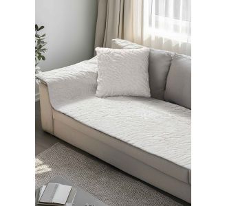 Μεμονωμένο γούνινo κάλύμμα SERANI WHITE Μεμονωμένο γούνινο κάλυμμα για καναπέ γωνία  300 x 90 εκ. MADI |  Καλύμματα Σαλονιού(ελαστικά-καπιτονέ) στο espiti