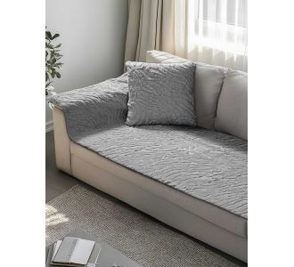Μεμονωμένο γούνινo κάλύμμα SERANI GREY Μεμονωμένο γούνινο κάλυμμα για τριθέσιο καναπέ  180 x 90 εκ. MADI |  Καλύμματα Σαλονιού(ελαστικά-καπιτονέ) στο espiti