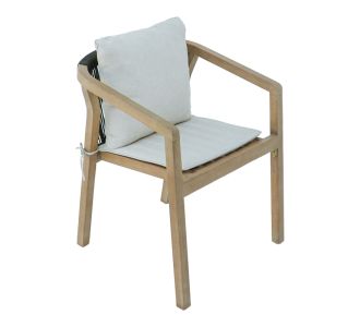 Πολυθρόνα Malibu II pakoworld μασίφ ξύλο ακακίας-ύφασμα σε φυσική-μπεζ απόχρωση 58x63x74εκ |  Πολυθρόνες κήπου στο espiti