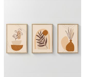 Πίνακας Zephy pakoworld τρίπτυχος με ψηφιακή εκτύπωση και πλαίσιο 33x1.5x48εκ |  Πίνακες στο espiti