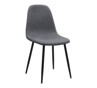 Καρέκλα τραπεζαρίας Iris Megapap γκρι ύφασμα - μεταλλικό μαύρο πόδι 43x50x85εκ. |  Πολυθρόνες τραπεζαρίας στο espiti