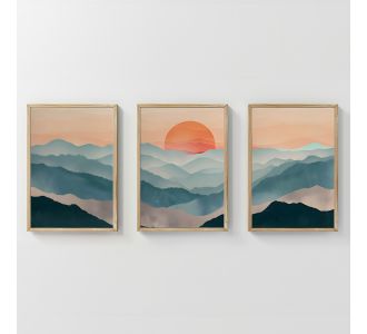 Πίνακας Sylis pakoworld τρίπτυχος με ψηφιακή εκτύπωση και πλαίσιο 33x1.5x48εκ |  Πίνακες στο espiti