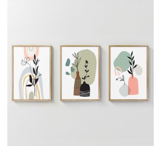 Πίνακας Thalyn pakoworld τρίπτυχος με ψηφιακή εκτύπωση και πλαίσιο 33x1.5x48εκ |  Πίνακες στο espiti