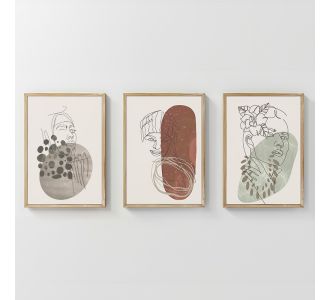 Πίνακας Aelra pakoworld τρίπτυχος με ψηφιακή εκτύπωση και πλαίσιο 33x1.5x48εκ |  Πίνακες στο espiti