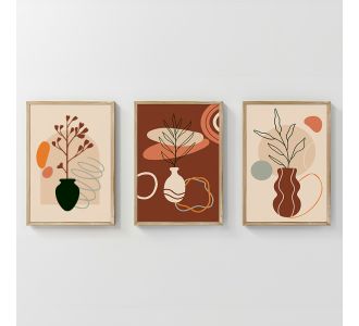 Πίνακας Nyra pakoworld τρίπτυχος με ψηφιακή εκτύπωση και πλαίσιο 33x1.5x48εκ |  Πίνακες στο espiti