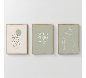 Πίνακας Veyra pakoworld τρίπτυχος με ψηφιακή εκτύπωση και πλαίσιο 33x1.5x48εκ |  Πίνακες στο espiti