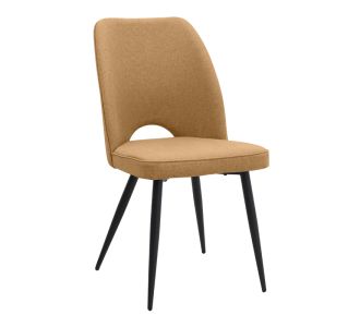 Καρέκλα τραπεζαρίας Christy Megapap μουσταρδί ύφασμα - μεταλλικό μαύρο πόδι 47x59x90εκ. |  Πολυθρόνες τραπεζαρίας στο espiti