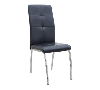 Καρέκλα τραπεζαρίας Alma Megapap μαύρο PU - μεταλλικό πόδι χρωμίου 42x53x97εκ. |  Πολυθρόνες τραπεζαρίας στο espiti