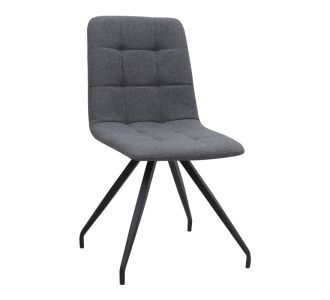 Καρέκλα τραπεζαρίας Bianca Megapap γκρι ύφασμα - μεταλλικό μαύρο πόδι 43x56x84εκ. |  Πολυθρόνες τραπεζαρίας στο espiti