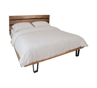 Κρεβάτι Imena pakoworld διπλό μασίφ ξύλο σε φυσική απόχρωση 160x200εκ |  Κρεβάτια στο espiti