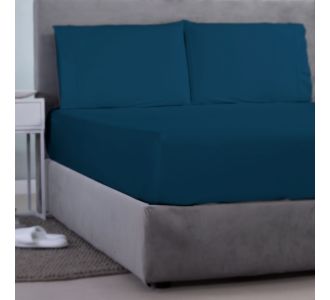 ΣΕΝΤΟΝΙ ΜΕ ΛΑΣΤΙΧΟ   SΑΤΙΝ ΡLΑΙΝ 1 ΤΕΜ ΜΠΛΕ ΣΚΟΥΡΟ (451 VΕΝΙCΕ ΒLUΕ ) 180Χ200+30CΜ 100% CΟΤΤΟΝ SΑΤΙΝ ASLANIS HOME |  Μονόχρωμα Υπέρδιπλα στο espiti