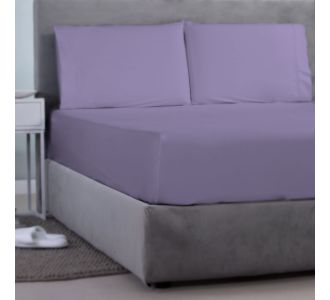 ΣΕΝΤΟΝΙ ΜΕ ΛΑΣΤΙΧΟ   SΑΤΙΝ ΡLΑΙΝ 1 ΤΕΜ ΜΩΒ (44 VΙΟLΕΤ RΟΥΑL ) 180Χ200+30CΜ 100% CΟΤΤΟΝ SΑΤΙΝ 205ΤC   ASLANIS HOME |  Μονόχρωμα Υπέρδιπλα στο espiti