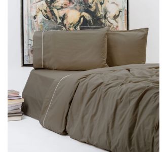 ΣΕΝΤΟΝΙ FLΑΤ   ΝΕW SΟLΙD 300+ ΣΕΤ 4ΤΕΜ ΚΑΦΕ ΣΚΟΥΡΟ ( ) 240Χ270CΜ 100% CΟΤΤΟΝ SΑΤΙΝ   ΑSLΑΝΙS ΗΟΜΕ ASLANIS HOME |  Μονόχρωμα Υπέρδιπλα στο espiti