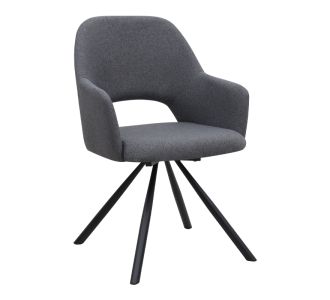 Πολυθρόνα τραπεζαρίας Gabriel Megapap γκρι ύφασμα - μεταλλικό μαύρο πόδι 58x60x85εκ. |  Πολυθρόνες τραπεζαρίας στο espiti