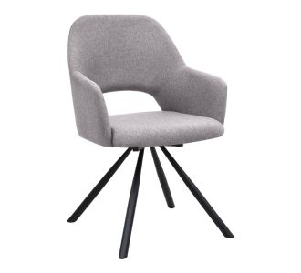 Πολυθρόνα τραπεζαρίας Gabriel Megapap μπεζ ύφασμα - μεταλλικό μαύρο πόδι 58x60x85εκ. |  Πολυθρόνες τραπεζαρίας στο espiti