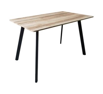 Τραπέζι Squaro pakoworld sonoma mdf με μαύρα μεταλλικά πόδια 120x70x75εκ |  Τραπέζια στο espiti