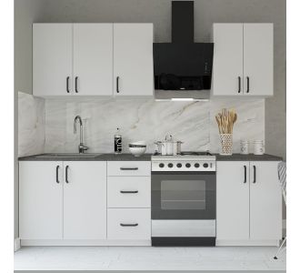 Κουζίνα Melisa Modest 6 Τεμαχίων Λευκή AlphaB2B |  Σετ Κουζίνες στο espiti