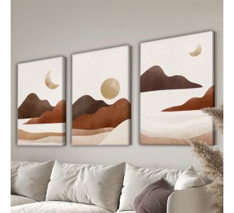 Πίνακας σε καμβά Lasira pakoworld τρίπτυχος με ψηφιακή εκτύπωση και πλαίσιο 40x2x60εκ |  Πίνακες στο espiti