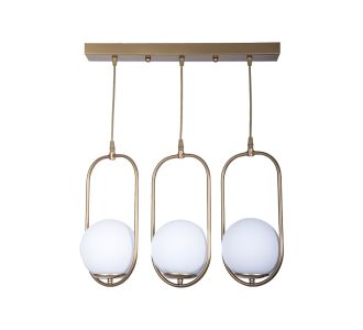 Φωτιστικό οροφής τρίφωτο Lavol pakoworld Ε27 μέταλλο χρυσό 50x3x70εκ |  Οροφής στο espiti