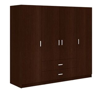 Ντουλάπα τετράφυλλη Royal pakoworld με συρτάρια wenge 200x58x177εκ |  Ντουλάπες ρούχων στο espiti