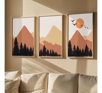 Πίνακας Elsyn pakoworld τρίπτυχος με ψηφιακή εκτύπωση και πλαίσιο 33x1.5x48εκ |  Πίνακες στο espiti