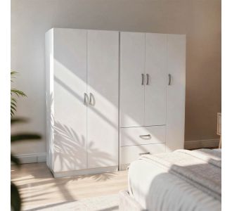 Ντουλάπα πεντάφυλλη Lego I pakoworld λευκή 170x42x180εκ |  Ντουλάπες ρούχων στο espiti