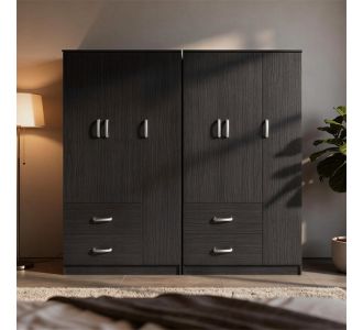 Ντουλάπα εξάφυλλη Lego pakoworld wenge 180x42x180εκ |  Ντουλάπες ρούχων στο espiti