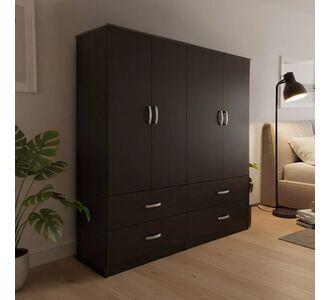 Ντουλάπα τετράφυλλη με συρτάρια Lego pakoworld wenge 160x42x180εκ |  Ντουλάπες ρούχων στο espiti