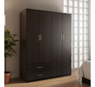 Ντουλάπα τετράφυλλη Lego pakoworld wenge 160x42x180εκ |  Ντουλάπες ρούχων στο espiti