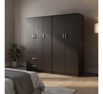 Ντουλάπα πεντάφυλλη Lego Ι pakoworld wenge 170x42x180εκ |  Ντουλάπες ρούχων στο espiti