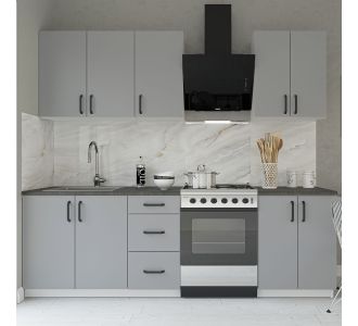 Κουζίνα Melisa Modest 6 Τεμαχίων Γκρι AlphaB2B |  Σετ Κουζίνες στο espiti