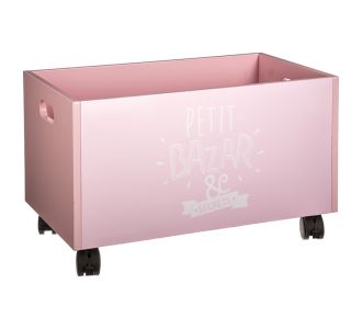 Κουτί αποθήκευσης τροχήλατο Toys pakoworld ροζ 48x28x28,5εκ |  Παιδικά έπιπλα στο espiti