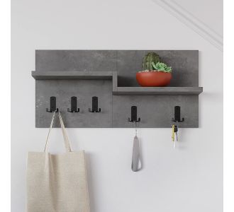 Κρεμάστρα τοίχου Harmon Megapap χρώμα γκρι ρετρό 65x15x31εκ. |  Καλόγεροι -Κρεμάστρες στο espiti