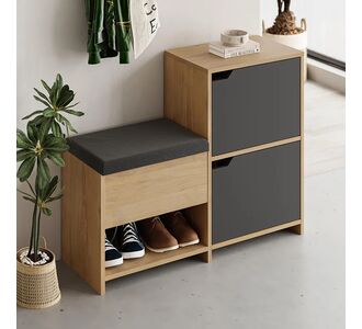 Παπουτσοθήκη Haven Megapap χρώμα sapphire oak - ανθρακί 101x35x80,4εκ. |  Παπουτσοθήκες στο espiti