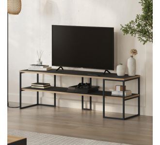 Έπιπλο τηλεόρασης Friday Megapap χρώμα black wood 140x37x45εκ. |  Έπιπλα τηλεόρασης στο espiti