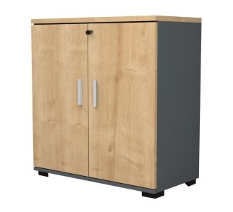 Ντουλάπι γραφείου επαγγελματικό Venturo Megapap χρώμα ανθρακί - φυσικό οξιάς 80x40x80εκ. |  Ντουλάπια γραφείου στο espiti