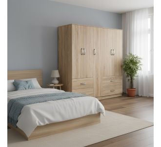 Ντουλάπα πεντάφυλλη Lego pakoworld sonoma 170x42x180εκ |  Ντουλάπες ρούχων στο espiti