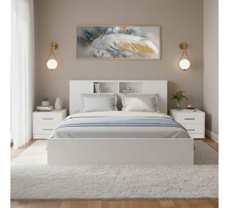 Σετ Κρεβατοκάμαρας Olympus White με Κρεβάτι 140x200εκ Σετ 3τεμ |  Κρεβάτια στο espiti