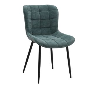 Καρέκλα τραπεζαρίας Chiara Megapap πράσινο ύφασμα - μεταλλικό μαύρο πόδι 48x58x81εκ. |  Πολυθρόνες τραπεζαρίας στο espiti
