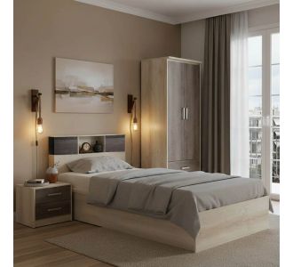 Σετ Κρεβατοκάμαρας Olympus Castillo Toro με Κρεβάτι 120x200εκ Σετ 3τεμ |  Κρεβάτια στο espiti