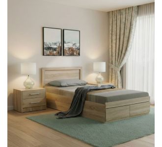 Σετ Κρεβατοκάμαρας Olympus Sonoma με Κρεβάτι 100x200εκ Σετ 3τεμ |  Κρεβάτια στο espiti