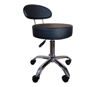 Σκαμπό γραφείου-εργασίας τροχήλατο με πλάτη Tebere pakoworld pu σε μαύρη απόχρωση 35x35x65-77εκ |  Καρέκλες γραφείου στο espiti