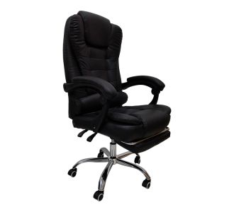 Καρέκλα γραφείου διευθυντή με υποπόδιο Worko pakoworld pu σε μαύρη απόχρωση 66x62x113-121εκ |  Καρέκλες γραφείου στο espiti