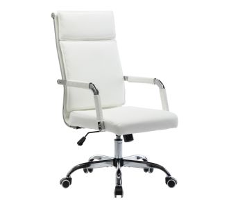 Καρέκλα γραφείου διευθυντη Mavel pakoworld PU λευκό 55x62x100-110εκ |  Καρέκλες γραφείου στο espiti