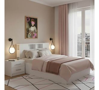 Σετ Κρεβατοκάμαρας Olympus White με Κρεβάτι 140x200εκ Σετ 2τεμ |  Κρεβάτια στο espiti