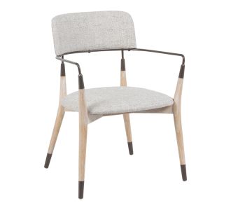 Πολυθρόνα Sentana pakoworld μέταλλο-ξύλο και ύφασμα σε μπεζ-καφέ απόχρωση 56.5x56x79εκ |  Πολυθρόνες τραπεζαρίας στο espiti