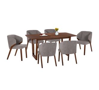 ΣΕΤ ΤΡΑΠΕΖΑΡΙΑΣ 7ΤΜΧ RINER HM21338 ΤΡΑΠΕΖΙ ΑΠΟ MDF--ΚΑΡΕΚΛΕΣ ΑΠΟ RUBBERWOOD & ΥΦΑΣΜΑ |  Σετ τραπεζαρίες στο espiti