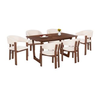 ΣΕΤ ΤΡΑΠΕΖΑΡΙΑΣ 7ΤΜΧ ZARRA HM21338.01 ΤΡΑΠΕΖΙ ΑΠΟ MDF--ΚΑΡΕΚΛΕΣ ΜΕ ΜΠΟΥΚΛΕ ΥΦΑΣΜΑ |  Σετ τραπεζαρίες στο espiti