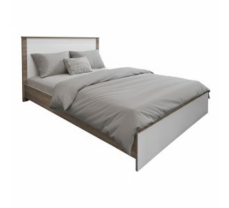 Κρεβάτι Athos pakoworld σε sonoma-λευκή απόχρωση 140x200εκ |  Κρεβάτια στο espiti